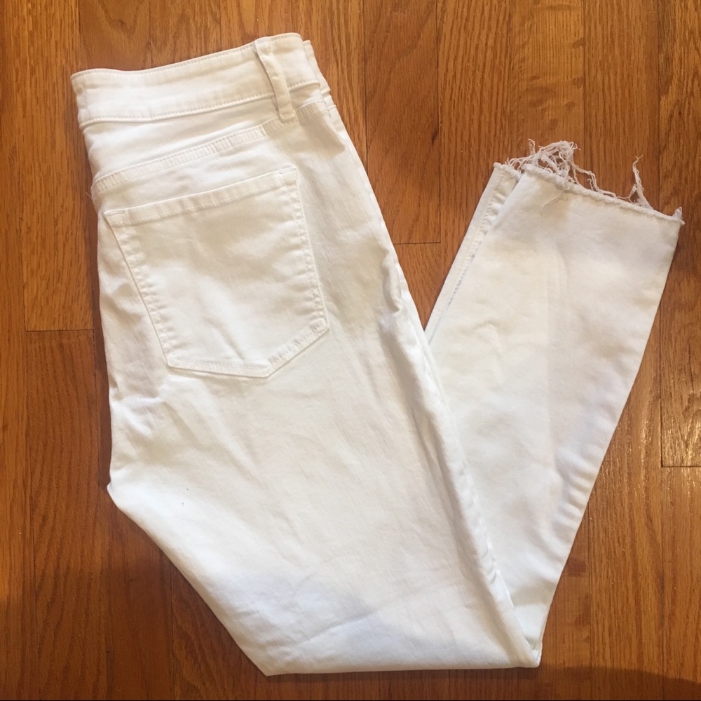 Loft “Curvy Skinny” White Denim